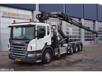 Ciężarówka hakowiec Scania P 420 Euro 5 EEV Hiab 28 ton/meter laadkraan + Welvaarts: zdjęcie 1