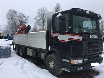 Samochód ciężarowy skrzyniowy/ Platforma Scania R124.400 - SOON EXPECTED - 6X2 MANUAL FULL STEEL: zdjęcie 1