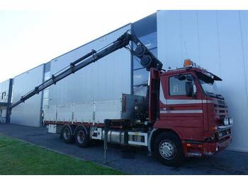 Samochód ciężarowy skrzyniowy/ Platforma Scania R143H420 6X2 WITH HIAB 195 KRAN/CRANE: zdjęcie 1