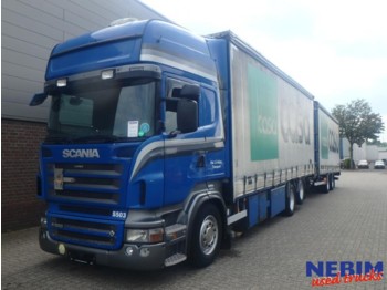 Samochód ciężarowy plandeka Scania R500 V8 Euro 5 Retarder + Vanhool trailer: zdjęcie 1
