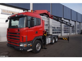 Samochód ciężarowy Scania R 124 Palfinger 66 ton/meter laadkraan: zdjęcie 1