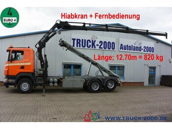 Hakowiec linowy, Samochod ciężarowy z HDS Scania R 340 Seil-Abrollkipper mit Hiab Ladekran + FB: zdjęcie 1