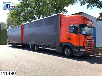 Samochód ciężarowy plandeka Scania R 380 6x2, Retarder, Airco, 3 Pedals, Combi, Jumbo, Mega, Through-loading system: zdjęcie 1