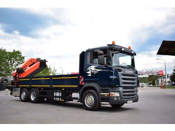 Samochod ciężarowy z HDS, Samochód ciężarowy skrzyniowy/ Platforma Scania R 420 6x2 Palfinger PK 42502 Winch CRAN KRAN: zdjęcie 1