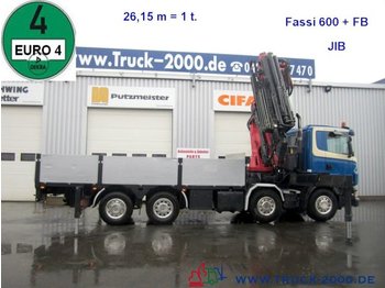 Samochód ciężarowy skrzyniowy/ Platforma Scania R 420 Fassi 600  60T/M Jib Seilwind FB Euro 4: zdjęcie 1