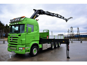 Samochod ciężarowy z HDS, Samochód ciężarowy skrzyniowy/ Platforma Scania R 480 8x4 PALFINGER PK 50002 + FLY JIB KRAN CRAN: zdjęcie 1