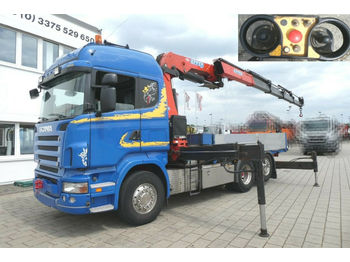 Samochód ciężarowy skrzyniowy/ Platforma Scania R 500 L 6x2 Pritsche Kran Schalter,V8 Motor ,Eff: zdjęcie 1