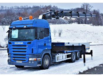 Samochód ciężarowy skrzyniowy/ Platforma, Samochod ciężarowy z HDS Scania R 500 Pritsche 6,30m +Kran/FUNK !: zdjęcie 1