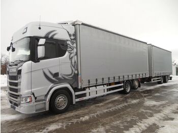 Samochód ciężarowy plandeka Scania S 500,RETARDER,JUMBOZUG 120 M3,DURCHLADEN,TOP!!!: zdjęcie 1