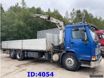 Samochód ciężarowy skrzyniowy/ Platforma VOLVO FH12 420 Manual + Crane Hiab 080 AW: zdjęcie 1