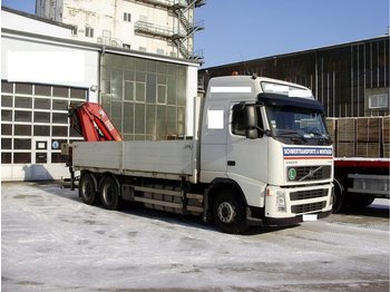 Samochód ciężarowy skrzyniowy/ Platforma VOLVO FH 12 420 Pritsche + Kran HMF 2823 K 3: zdjęcie 1