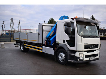 Samochód ciężarowy skrzyniowy/ Platforma, Samochod ciężarowy z HDS Volvo FE 280 4x2 HMF 1560 K3 kran Rotator CRAN: zdjęcie 4