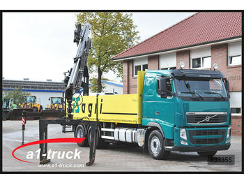 Samochód ciężarowy skrzyniowy/ Platforma Volvo FH 420, Baustoff,  Autokran 6x4, Fassi F215 AS 2: zdjęcie 1