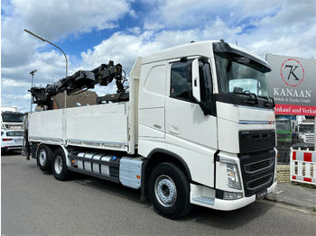 Samochód ciężarowy skrzyniowy/ Platforma Volvo FH 460 Baustoffkran Hiab 166K EURO-6: zdjęcie 1