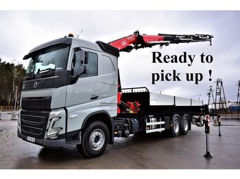 Nowy Samochod ciężarowy z HDS, Samochód ciężarowy skrzyniowy/ Platforma Volvo FH 500 6x4 FASSI F 455 WARRANTY FLY JIB WINCH: zdjęcie 1