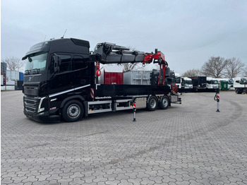Nowy Samochód ciężarowy skrzyniowy/ Platforma, Samochod ciężarowy z HDS Volvo FH 540 6x2 Containerpritsch Fassi F545 Heckkran: zdjęcie 1