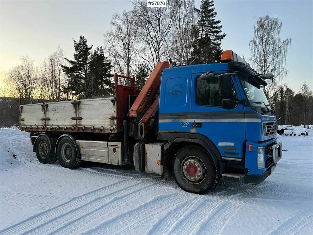 Samochód ciężarowy skrzyniowy/ Platforma, Samochod ciężarowy z HDS Volvo FM400 6*2 Crane Truck with tiltable flatbed + Palf: zdjęcie 43