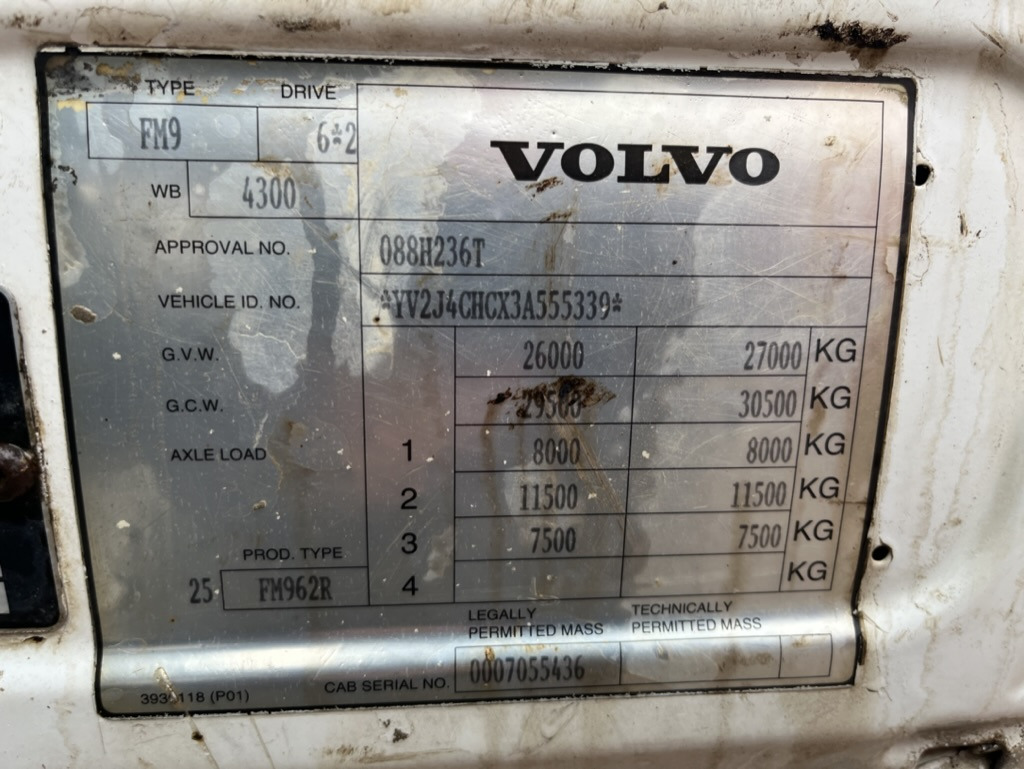 Samochód ciężarowe pod zabudowę Volvo FM9 260 6x2 Chassis cab: zdjęcie 12