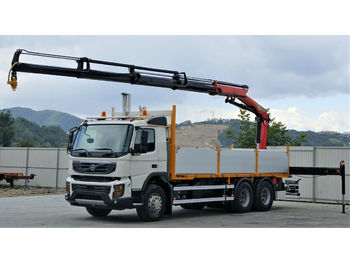 Samochód ciężarowy skrzyniowy/ Platforma Volvo FMX 450 Pritsche 6,70m + Kran 6x4  Topzustand!: zdjęcie 1