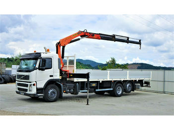 Samochód ciężarowy skrzyniowy/ Platforma, Samochod ciężarowy z HDS Volvo FM 340 Pritsche 9,00m +Kran/FUNK 6x2 Topzustand!: zdjęcie 1
