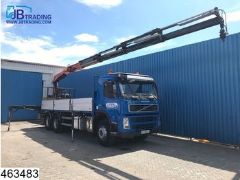 Samochód ciężarowy skrzyniowy/ Platforma Volvo FM 360 6x4, Fassi crane, Manual, Steel suspension, Airco, Remote control: zdjęcie 1