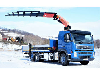 Samochód ciężarowy skrzyniowy/ Platforma Volvo FM 400 Pritsche 6,80m +Kran/FUNK 6x2 Topzustand!: zdjęcie 1
