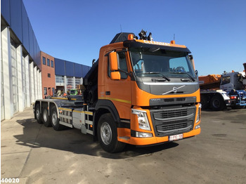 Ciężarówka hakowiec, Samochod ciężarowy z HDS Volvo FM 420 8x2 HMF 28 ton/meter laadkraan Welvaarts weighing system: zdjęcie 5
