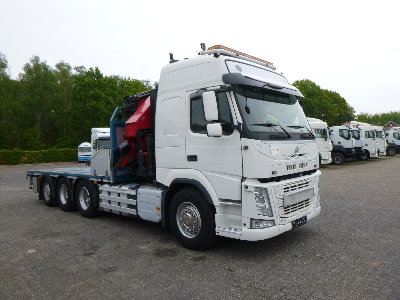 Samochód ciężarowy skrzyniowy/ Platforma, Samochod ciężarowy z HDS Volvo FM 500 8x4 + HMF 5020 K6 + Jib FJ1000 K5: zdjęcie 9