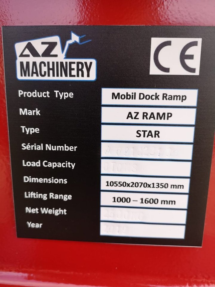 Nowy Rampa załadunkowa AZ RAMP STAR- 10T-ZR mobile loading ramp: zdjęcie 16