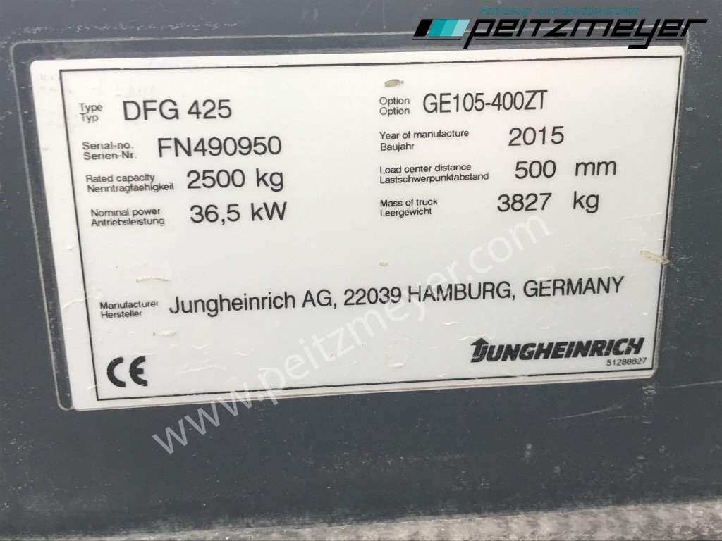 Wózek widłowy diesel JUNGHEINRICH Gabelstapler DFG 425: zdjęcie 18
