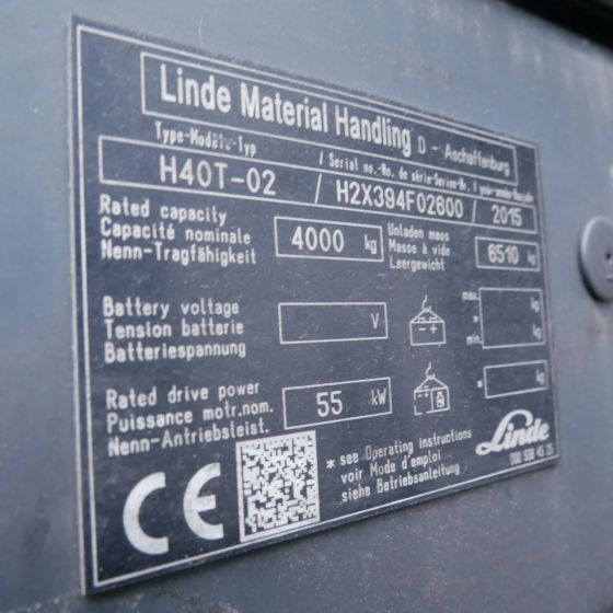 Wózek widłowy gazowy Linde H40T-02 EVO (394): zdjęcie 6
