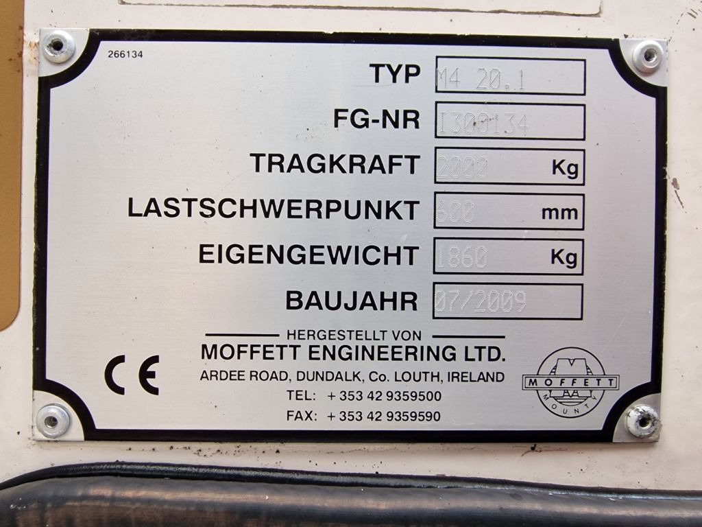 Wózek widłowy podwieszany Moffett M4 20.1 Mitnahmestapler / 2009: zdjęcie 17
