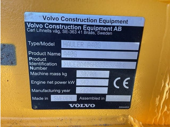 Wozidło przegubowe Volvo A40G: zdjęcie 5 Wozidło przegubowe Volvo A40G: zdjęcie 5