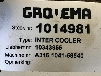 Intercooler LIEBHERR