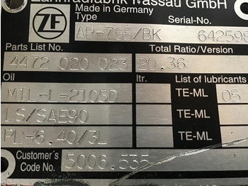 Dyferencjał ZF Differential: zdjęcie 3 Dyferencjał ZF Differential: zdjęcie 3