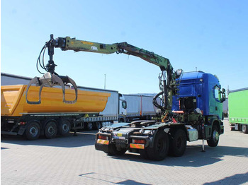Ciągnik siodłowy Scania R420, 6x4, EURO 3, HYDRAULIC ARM LOGLIFT F135ZT94A, LIGHTS: zdjęcie 4