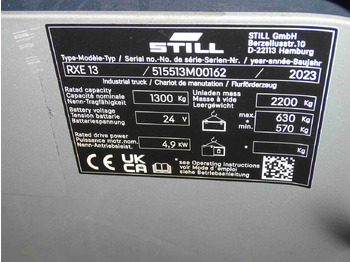 Wózek widłowy STILL RXE13 FORKLIFT: zdjęcie 5