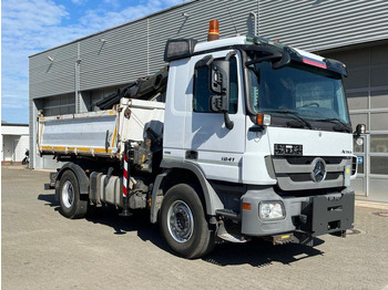 Wywrotka, Samochod ciężarowy z HDS Mercedes-Benz Actros 1841 K 3-Way Meiller Tipper Crane Palfinger PK 13001-KA: zdjęcie 2