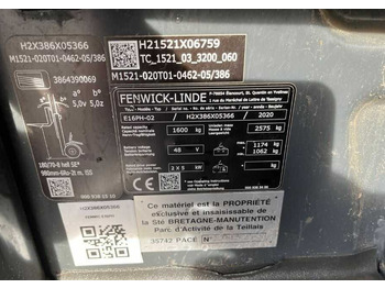 Wózek widłowy elektryczny Linde E16PH-02: zdjęcie 4