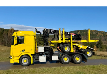 Samochód do drewna, Samochod ciężarowy z HDS SCANIA R650: zdjęcie 3