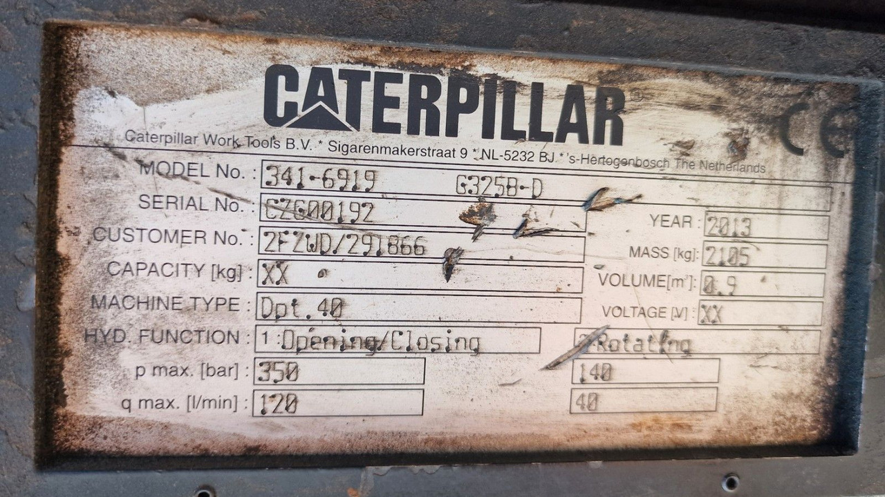 Caterpillar Sortiergreifer 325 B D Model 341-691 - Chwytak: zdjęcie 4 Caterpillar Sortiergreifer 325 B D Model 341-691 - Chwytak: zdjęcie 4