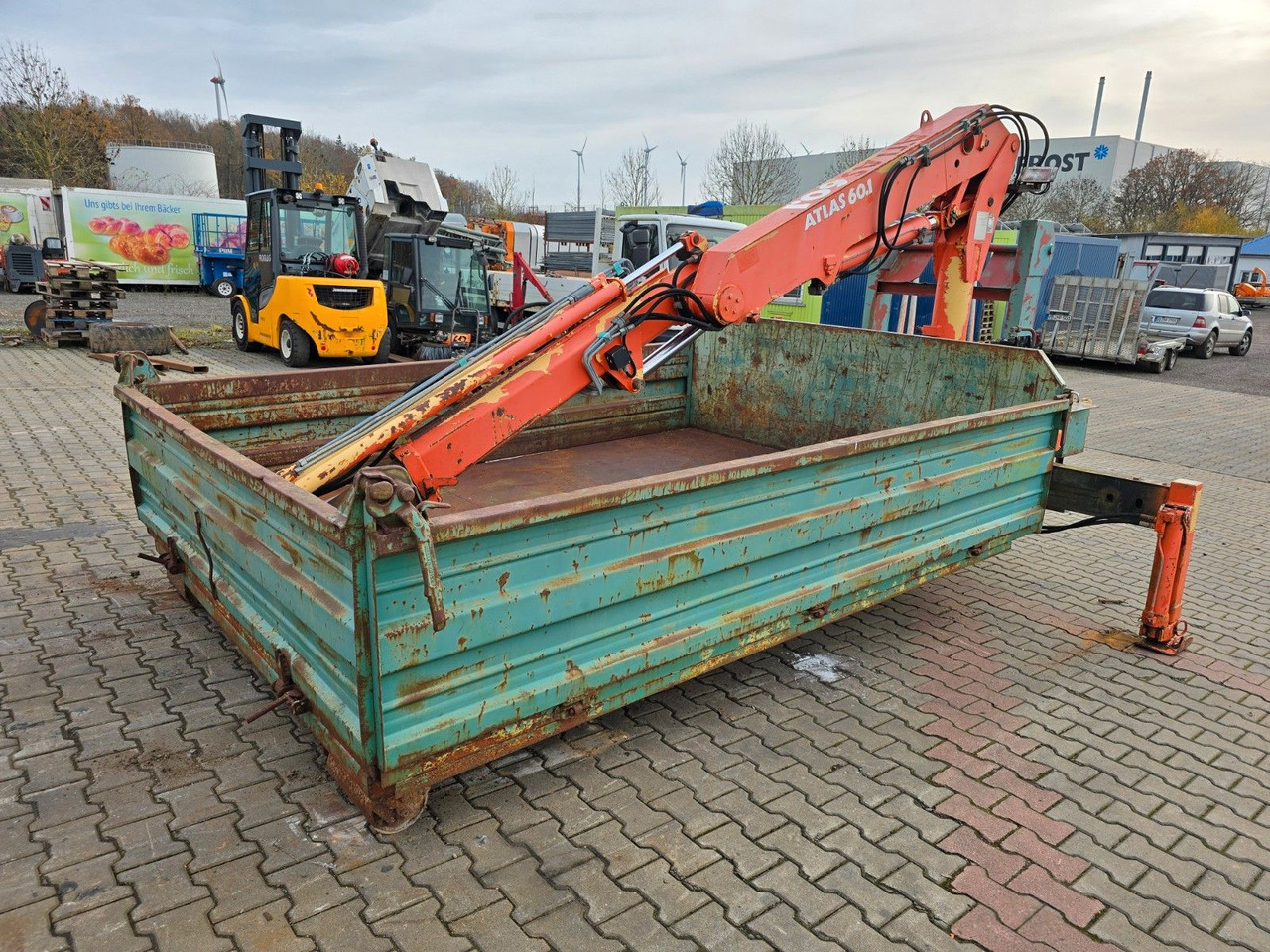 Kran Ladekran Atlas 60.1 - 6,5 / A2 Abrollcontai - Ciężarówka hakowiec, Samochod ciężarowy z HDS: zdjęcie 1 Kran Ladekran Atlas 60.1 - 6,5 / A2 Abrollcontai - Ciężarówka hakowiec, Samochod ciężarowy z HDS: zdjęcie 1