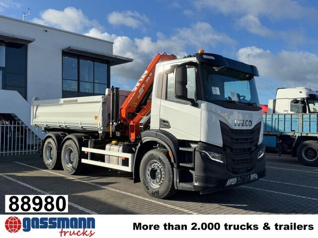 Iveco X-Way AD300X46Z 6x4 mit Kran Atlas AK 206.4E-A2, - Wywrotka, Samochod ciężarowy z HDS: zdjęcie 1 Iveco X-Way AD300X46Z 6x4 mit Kran Atlas AK 206.4E-A2, - Wywrotka, Samochod ciężarowy z HDS: zdjęcie 1