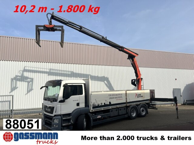 MAN TGS 26.400 6x2-4 LL, Navi, Lenk-/Liftachse, - Samochód ciężarowy skrzyniowy/ Platforma, Samochod ciężarowy z HDS: zdjęcie 1 MAN TGS 26.400 6x2-4 LL, Navi, Lenk-/Liftachse, - Samochód ciężarowy skrzyniowy/ Platforma, Samochod ciężarowy z HDS: zdjęcie 1