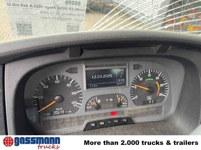 Mercedes-Benz Atego 1023 A 4x4, Einzelbereifung, Heckkran - Samochód ciężarowe pod zabudowę, Samochod ciężarowy z HDS: zdjęcie 2 Mercedes-Benz Atego 1023 A 4x4, Einzelbereifung, Heckkran - Samochód ciężarowe pod zabudowę, Samochod ciężarowy z HDS: zdjęcie 2