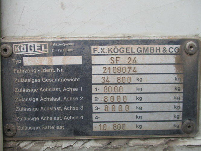 Kögel SAnh SF 24 SF 24 Kofferauflieger, gelenkte Achse, Rolltor, 77 cbm - Naczepa zamknięte nadwozie: zdjęcie 4 Kögel SAnh SF 24 SF 24 Kofferauflieger, gelenkte Achse, Rolltor, 77 cbm - Naczepa zamknięte nadwozie: zdjęcie 4