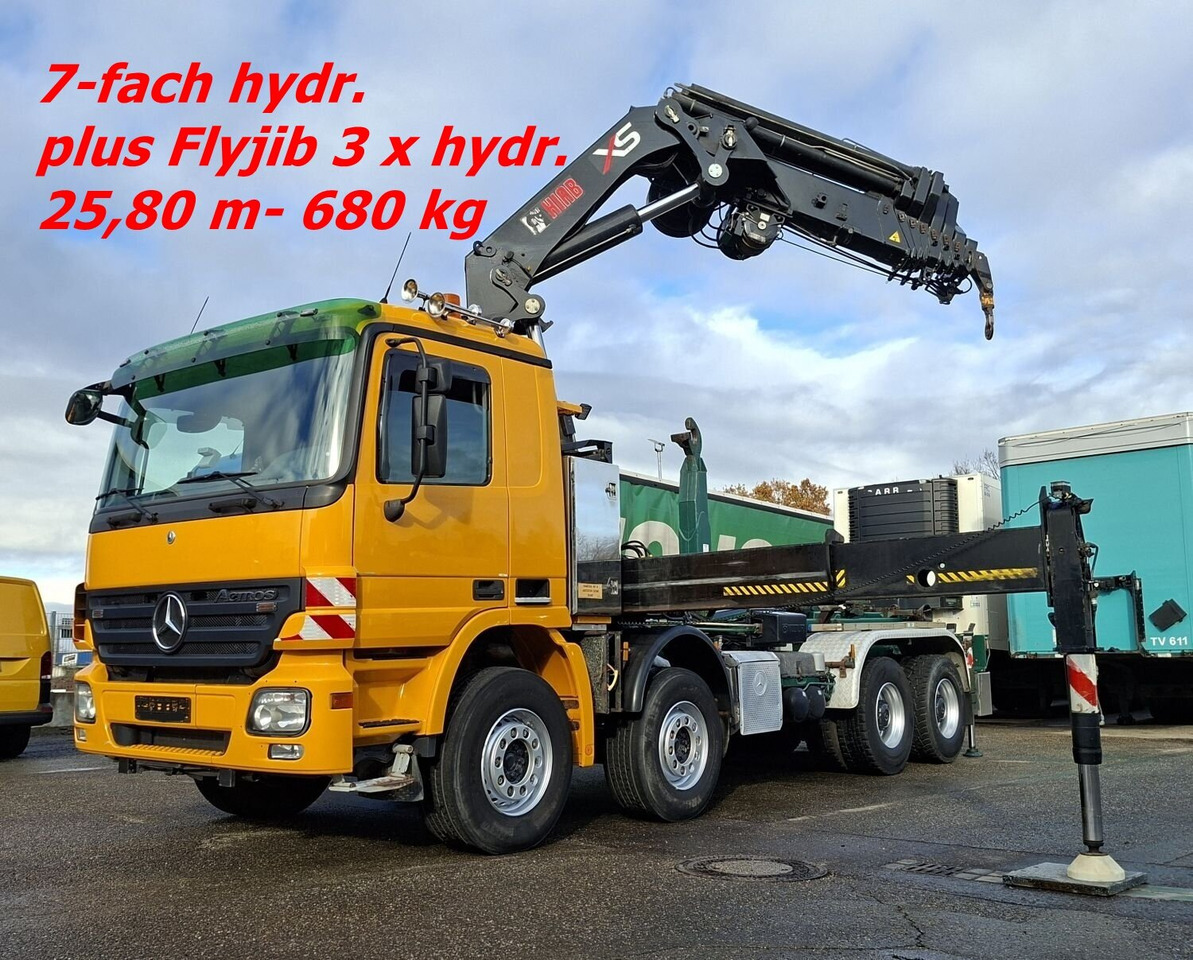 Mercedes-Benz Actros 4146 K 8x4/4 Actros 4146 K 8x4/4, Retarder, Kran Hiab XS 477 E-7 HiPro, Bj. 2010, Flyjib, Seilwinde, Funk - Ciężarówka hakowiec, Samochod ciężarowy z HDS: zdjęcie 1 Mercedes-Benz Actros 4146 K 8x4/4 Actros 4146 K 8x4/4, Retarder, Kran Hiab XS 477 E-7 HiPro, Bj. 2010, Flyjib, Seilwinde, Funk - Ciężarówka hakowiec, Samochod ciężarowy z HDS: zdjęcie 1