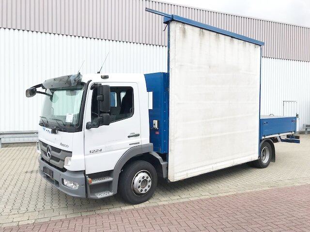 Samochód ciężarowy skrzyniowy/ Platforma, Samochod ciężarowy z HDS Mercedes-Benz Atego 1224 L 4x2 Atego 1224 L 4x2 Glastransporter, gegen Aufpreis Heckkran Fassi F95A21: zdjęcie 7