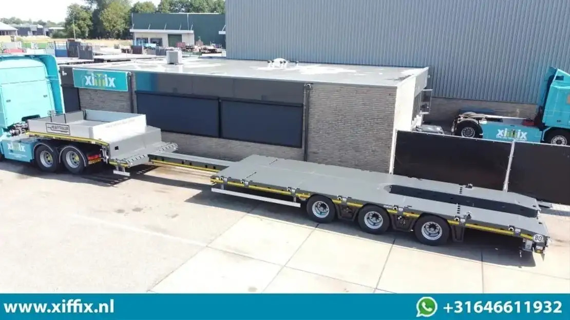 Goldhofer TE Huur 3-ass. Uitschuifbare semi dieplader / Naloop gestuurd - Naczepa niskopodwoziowa: zdjęcie 1 Goldhofer TE Huur 3-ass. Uitschuifbare semi dieplader / Naloop gestuurd - Naczepa niskopodwoziowa: zdjęcie 1