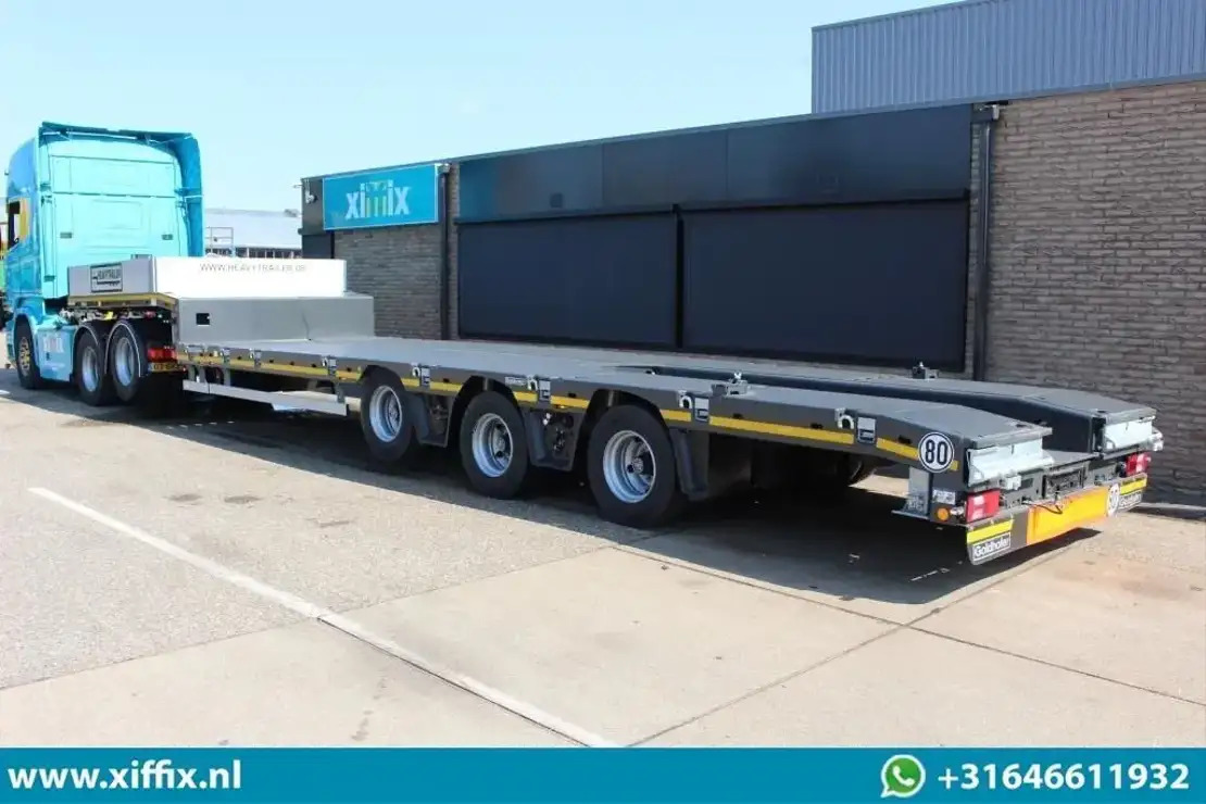 Goldhofer TE Huur 3-ass. Uitschuifbare semi dieplader / Naloop gestuurd - Naczepa niskopodwoziowa: zdjęcie 5 Goldhofer TE Huur 3-ass. Uitschuifbare semi dieplader / Naloop gestuurd - Naczepa niskopodwoziowa: zdjęcie 5